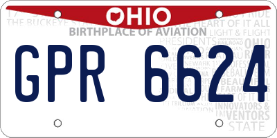 OH license plate GPR6624