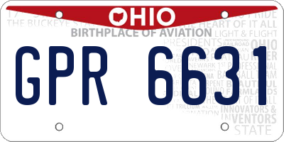 OH license plate GPR6631