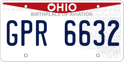 OH license plate GPR6632