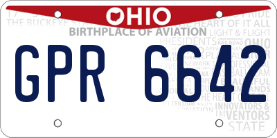 OH license plate GPR6642