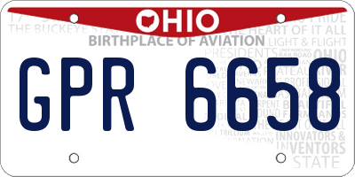 OH license plate GPR6658