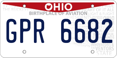 OH license plate GPR6682