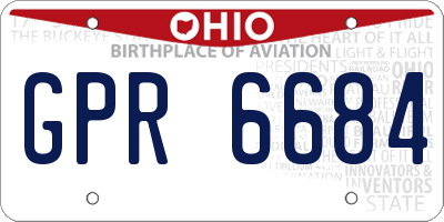 OH license plate GPR6684