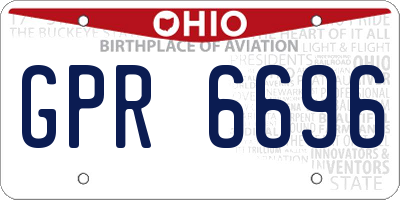 OH license plate GPR6696