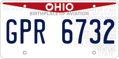 OH license plate GPR6732