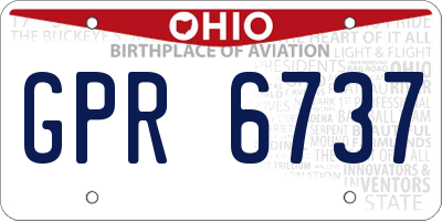 OH license plate GPR6737