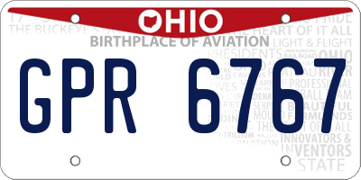 OH license plate GPR6767