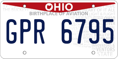 OH license plate GPR6795