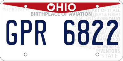 OH license plate GPR6822