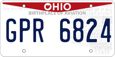 OH license plate GPR6824