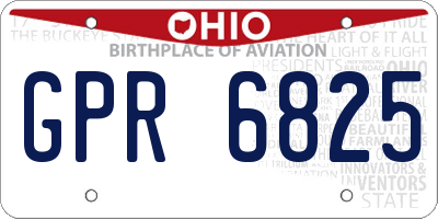 OH license plate GPR6825