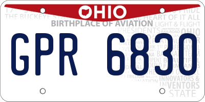 OH license plate GPR6830