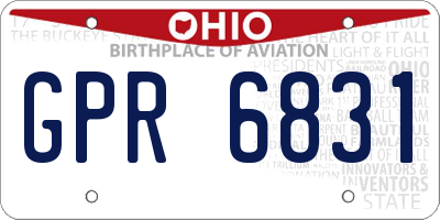 OH license plate GPR6831