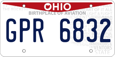 OH license plate GPR6832