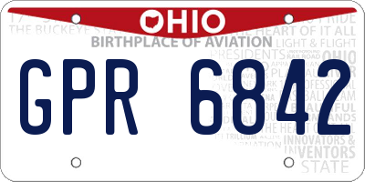 OH license plate GPR6842