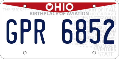 OH license plate GPR6852