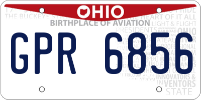 OH license plate GPR6856