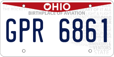 OH license plate GPR6861