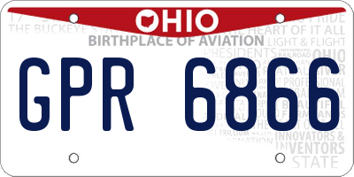 OH license plate GPR6866