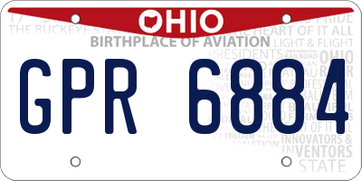 OH license plate GPR6884