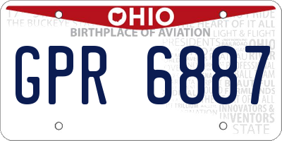 OH license plate GPR6887
