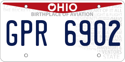 OH license plate GPR6902