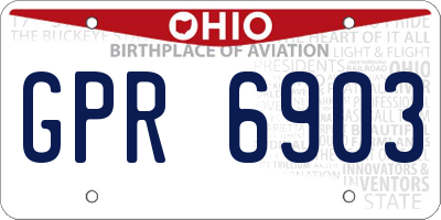 OH license plate GPR6903
