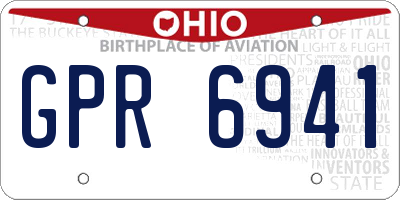 OH license plate GPR6941