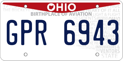 OH license plate GPR6943