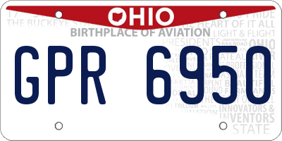 OH license plate GPR6950
