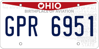 OH license plate GPR6951