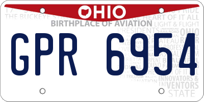 OH license plate GPR6954