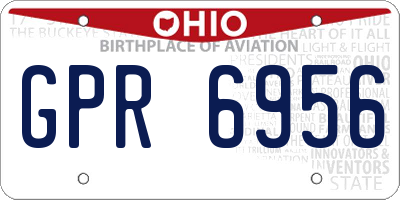OH license plate GPR6956