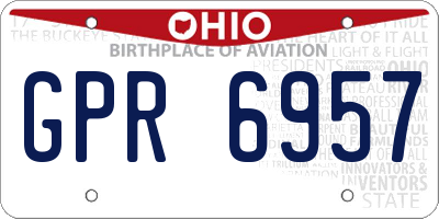 OH license plate GPR6957