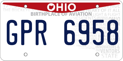 OH license plate GPR6958