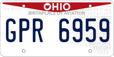 OH license plate GPR6959