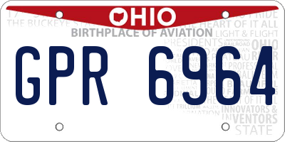 OH license plate GPR6964