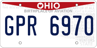 OH license plate GPR6970
