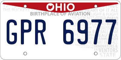 OH license plate GPR6977