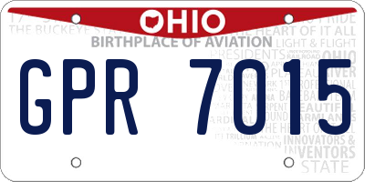 OH license plate GPR7015