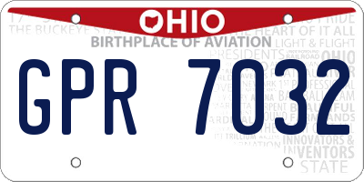 OH license plate GPR7032