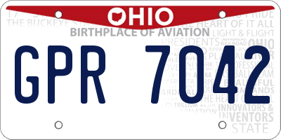 OH license plate GPR7042