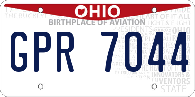 OH license plate GPR7044