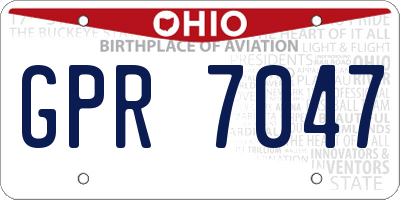 OH license plate GPR7047