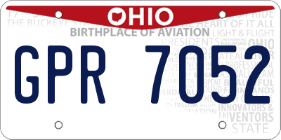 OH license plate GPR7052