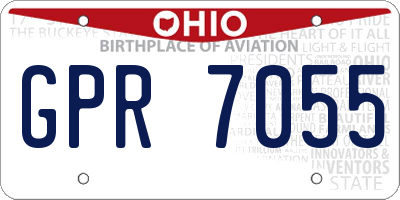 OH license plate GPR7055