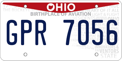OH license plate GPR7056