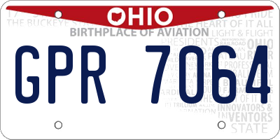 OH license plate GPR7064