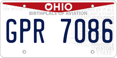 OH license plate GPR7086