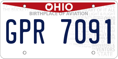 OH license plate GPR7091